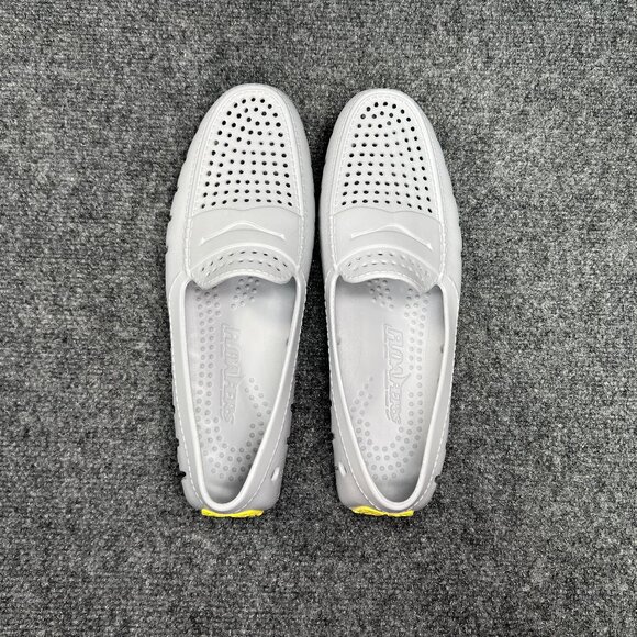 Floaters Country Club 4.0 Driving Loafers Men's Size 10 Grey Yellow Waterproof - Picture 8 of 10